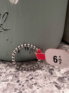 James Avery Silver Beaded Stack Ring